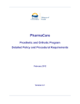 Prosthetic adn Orthotic Program–Detailed Policy and Procedures