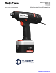 Manual for Pistol Cordless Torque Screwdrivers