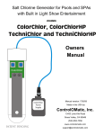 ColorChlor, ColorChlorHP TechniChlor and TechniChlorHP Owners