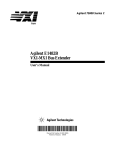 Agilent E1482B VXI-MXI Bus Extender User`s Manual