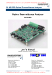 Optical Transmittance Analyzer User`s Manual