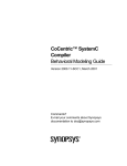 CoCentric™ SystemC Compiler Behavioral Modeling Guide