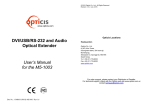 User`s Manual for the M5-1003 DVI/USB/RS-232 and Audio