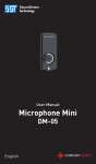 DM-05 DigiSystem Mini Microphone Manual