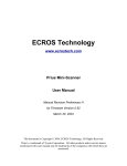 User Manual - ECROS Technology