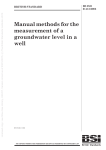 Manual methods for the measurement of a groundwater level in a well