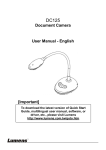 Document Camera User Manual - English [Important]