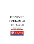 PEOPLESOFT USER MANUAL FOR FACULTY