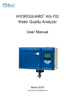 HG-702 User Manual - Blue I Water Technologies