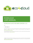 Eco4Cloud User manual