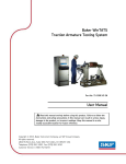 Baker WinTATS Traction Armature Testing System User Manual