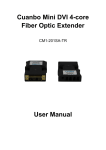 Cuanbo Mini DVI 4-core Fiber Optic Extender User Manual
