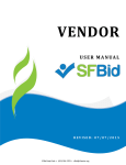 User Manual for Vendor