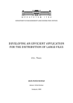 Developing an Efficient Application for the Distribution of Large Files