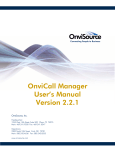 OnviCall Manager User`s Manual Version 2.2.1