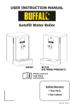 USER INSTRUCTION MANUAL Autofill Water Boiler