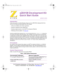 eZ80190 Development Kit Quick Start Guide - Digi-Key