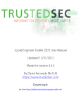 Social-Engineer Toolkit (SET) User Manual Updated 12/31/2012