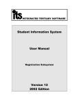 Student Information System User Manual Version 12 2002 Edition