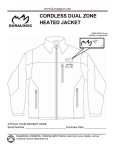 cordless dual zone heated jacket