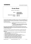 Errata Sheet