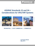 ASHRAE Standards 15 and 34 – Considerations for