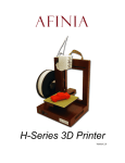 Users manual - Afinia 3D Printer