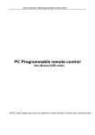 PC Programmable remote control User Manual