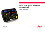 Leica iCON grade iCP41 for wheel loader User Manual