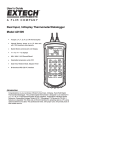 User`s Guide Dual Input, 3-Display Thermometer/Datalogger Model