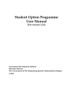 Student Option Programme User Manual