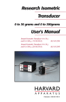 Research Isometric Transducer 0 to 50 grams and 0 to 500grams