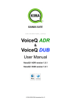 User Manual VoiceQ 1.8.1