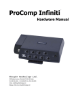 to the ProComp Infiniti User Manual.