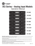 DCi Series – Analog Input Models Operation Manual