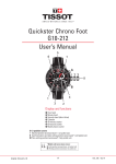 Quickster Chrono Foot G10-212 User`s Manual