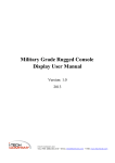 Military Grade Rugged Console Display User Manual
