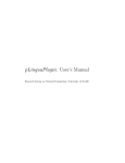 pLinguaPlugin: User`s Manual