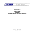 Velmex 8601 User manual