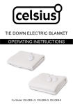 OPERATING INSTRUCTIONS TIE DOWN ELECTRIC BLANKET