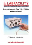 Thermocouple & Fine Wire Welder Model No. L60+