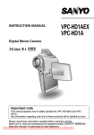 Sanyo Xacti VPC-HD1A User Guide Manual - VideoCamera