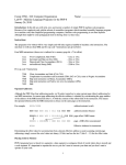 Comp 255Q - 1M: Computer Organization Name: Lab #3