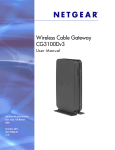 Wireless Cable Gateway CG3100Dv3