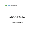 AUC Cell Washer User Manual