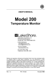 Model 200 - Lake Shore Cryotronics, Inc.