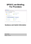 SPOCC net Briefing for Providers (V2)