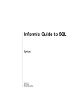 Informix Guide to SQL: Syntax