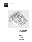 User`s Manual YSI 1500 Sport