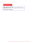 Model 6514 System Electrometer Instruction Manual